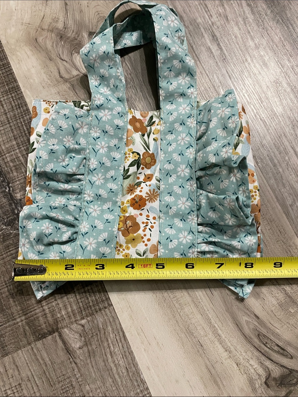 Handmade Floral Ruffle Mini Tote - Picture 4 of 5
